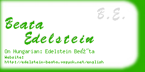 beata edelstein business card